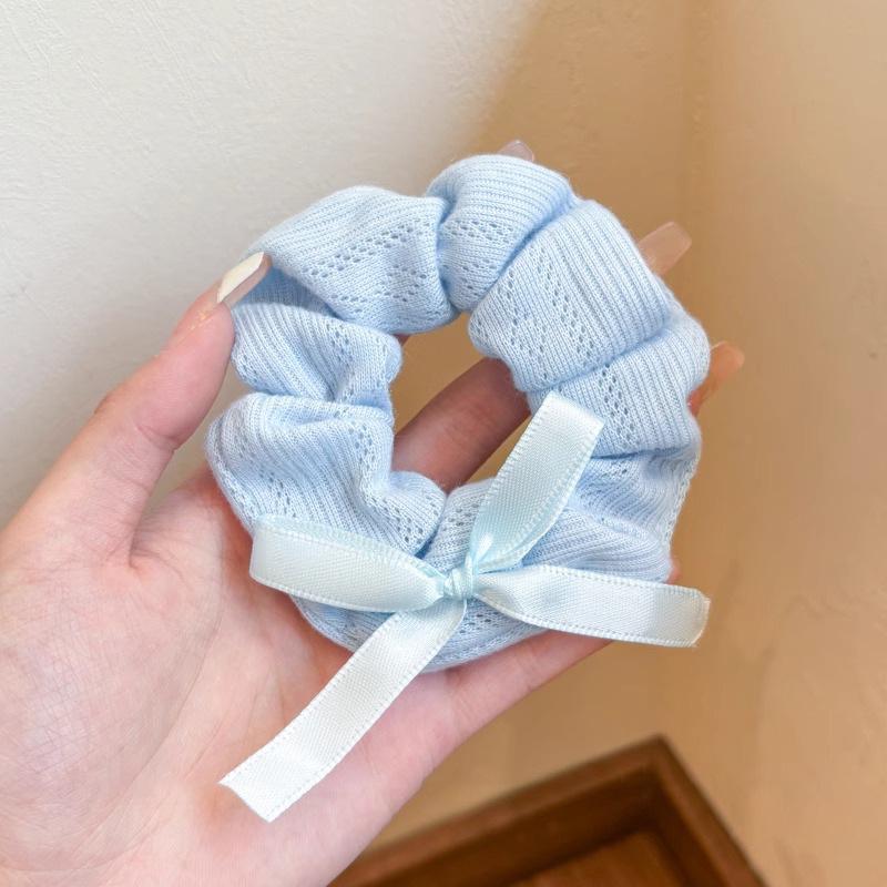 Korean Style Spring/Summer Floral Intestine Hair Scrunchie for Women – Elegant Ponytail Tie and Mori Girl Accessory.