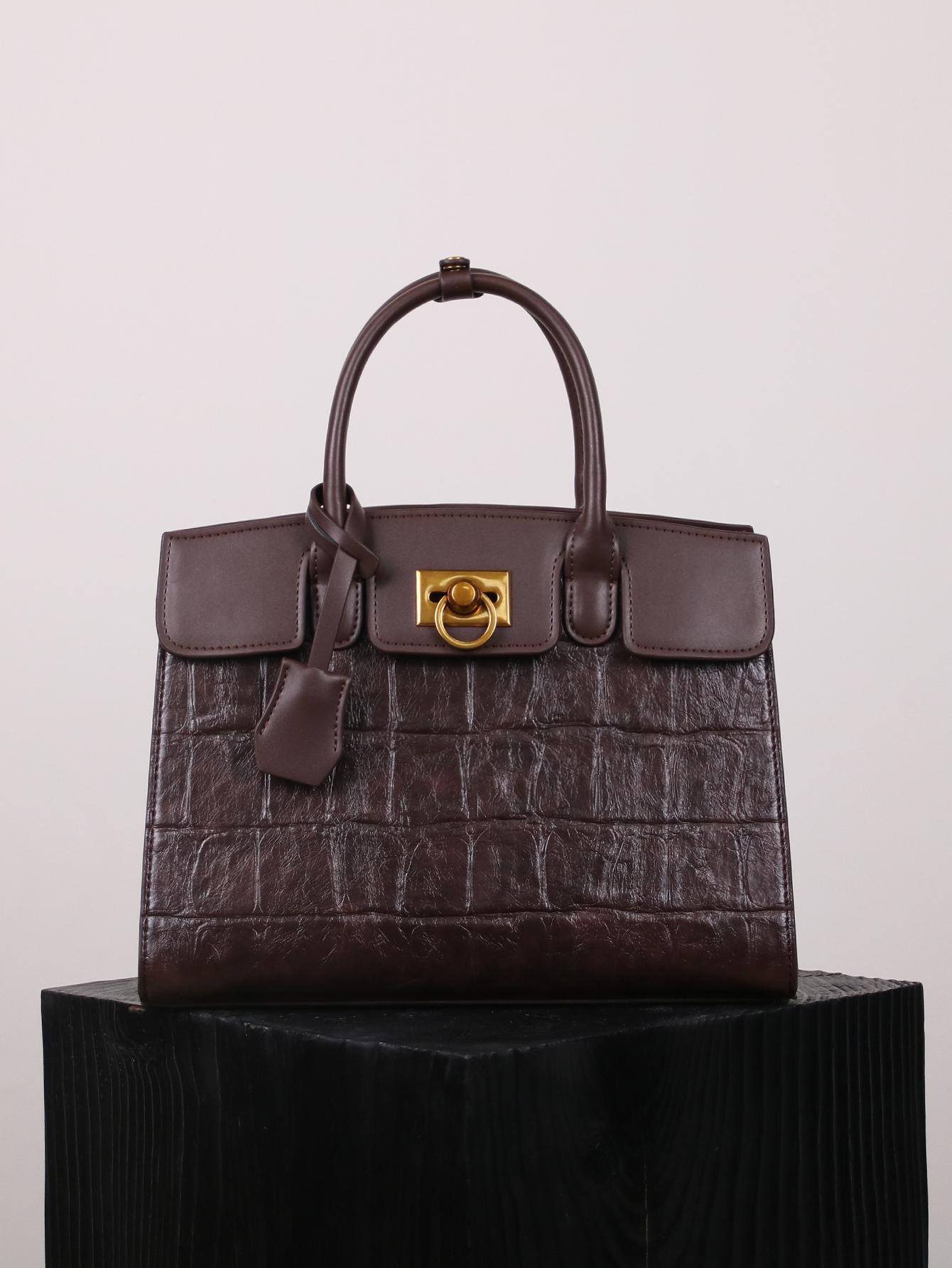 Nouveau sac à main de luxe pour femme automne/hiver tempérament cuir verni tacheté léopard sac épice texture avancée sac cabas mat pour le travail