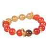 Natural Red Agate Beaded Bracelet Elegant Wristband Accessory Ideal for Young Trendsetters and Spiritually Minded Adults