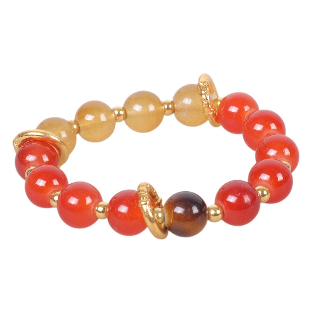 Natural Red Agate Beaded Bracelet Elegant Wristband Accessory Ideal for Young Trendsetters and Spiritually Minded Adults