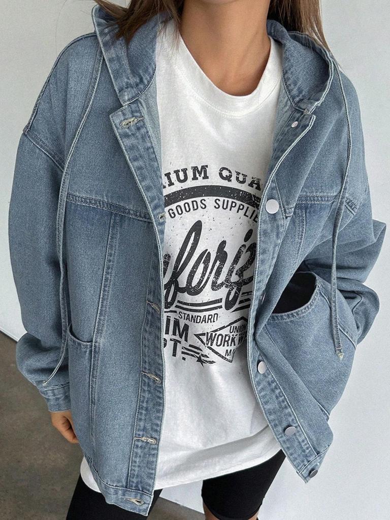 Women's Retro Hooded Denim Jacket - Early Spring Collection