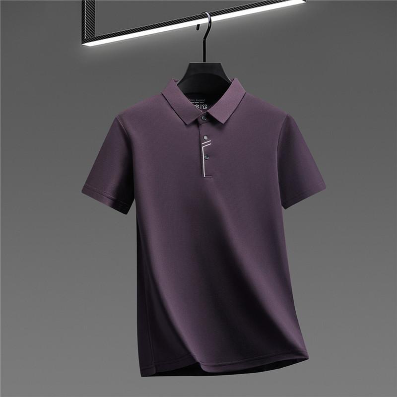 Summer Short Sleeve Lapel Collar Polo Shirt Business Casual Top Printed Fashion Versatile