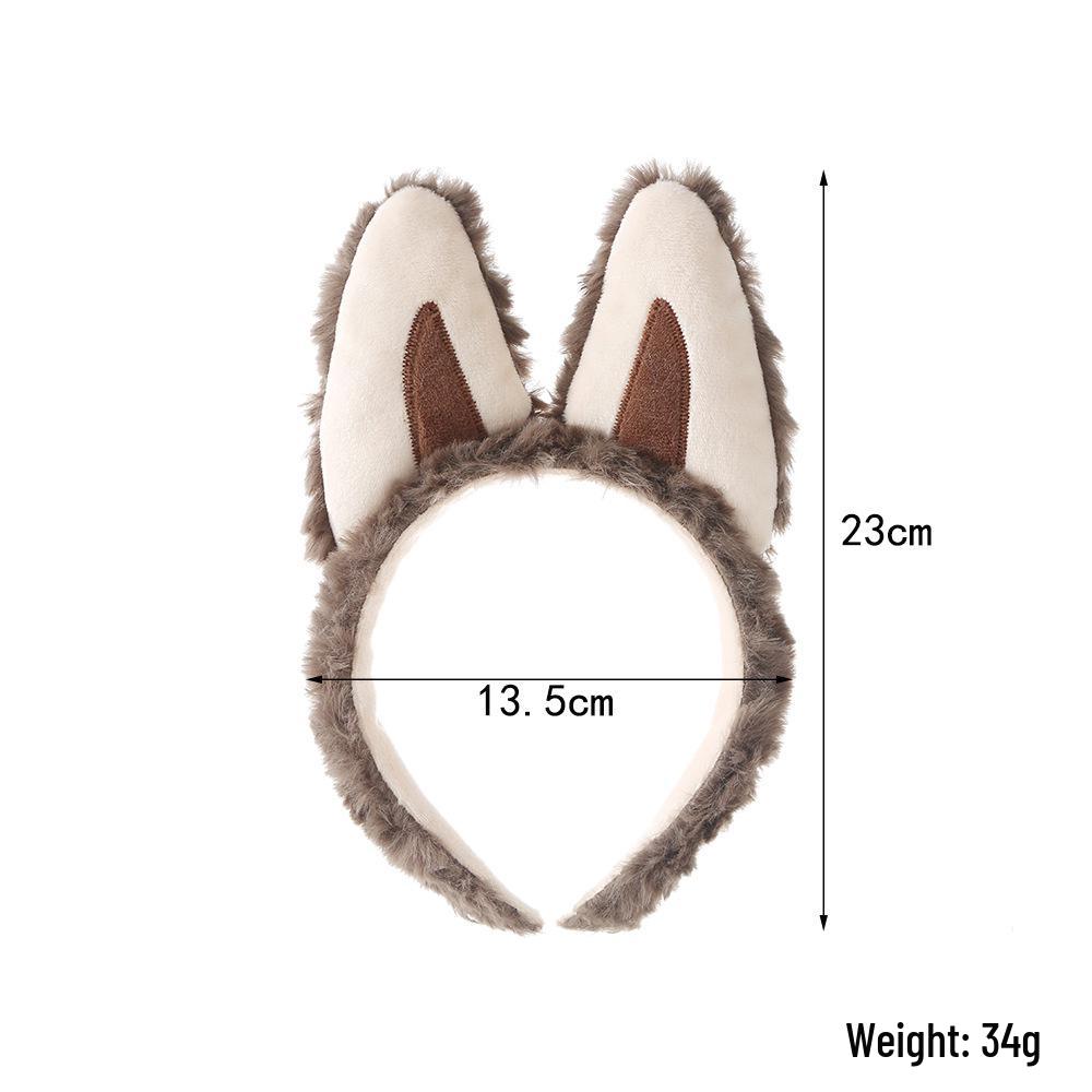 BuBu Elf Ear Plush Headband: Cute Cartoon Wash Face & Outdoor Hair Accessory for Women