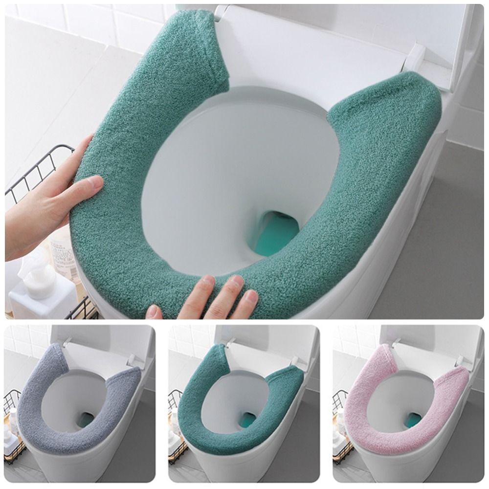 

Thickened Toilet Pad Universal Closestool Mat Soft Toilet Seat Cover Bathroom зелёный