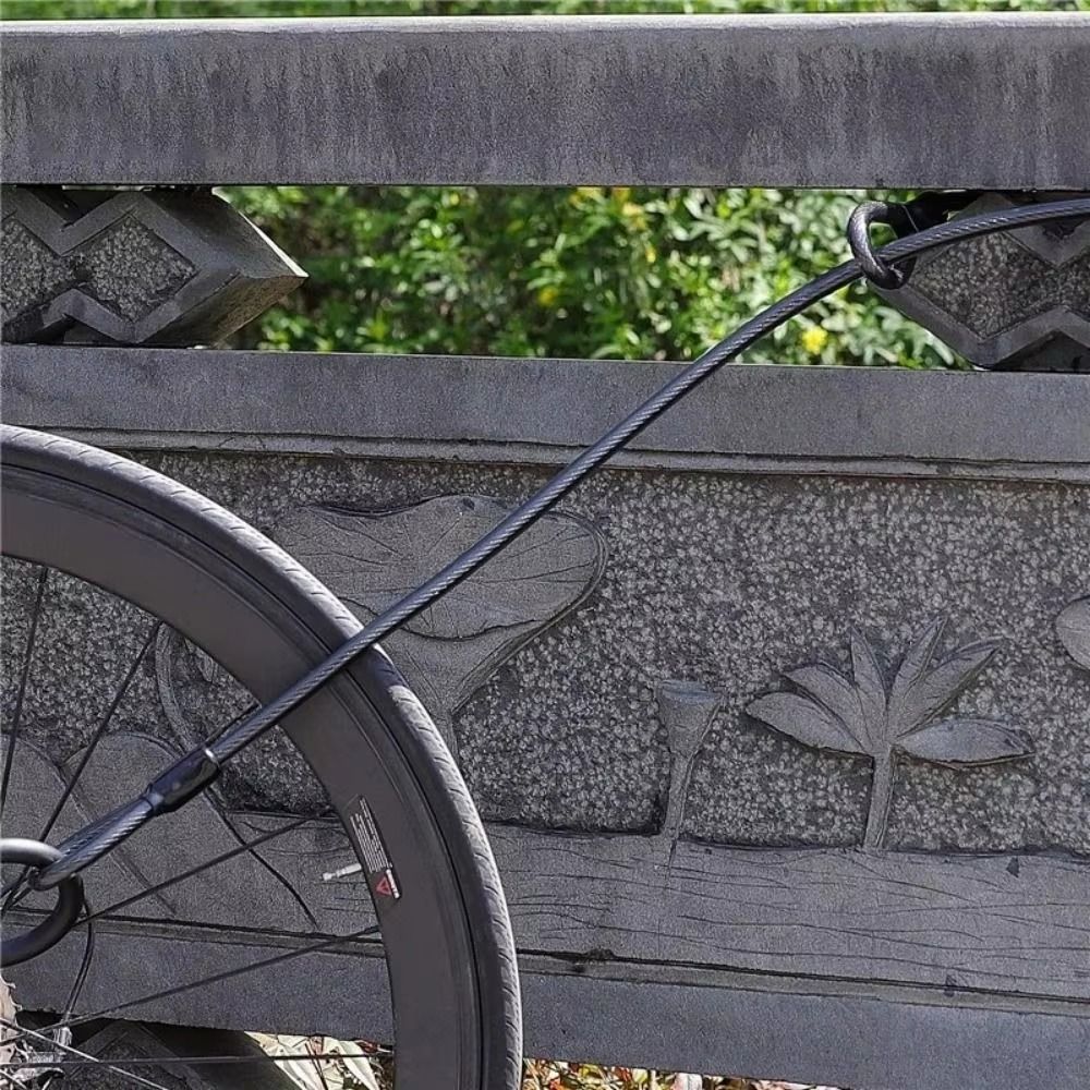 Corrente de Segurança Grossa Anti-Roubo Flexível para Ciclismo Cabo de Aço Forte Scooter