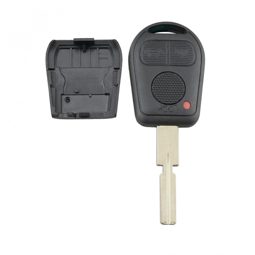 Slitasjebestandig ABS ukuttet 3-knappers fjernkontrollnøkkelskall Passer for BW E31 E32 E34 E36 E38 E39 E46 Z3