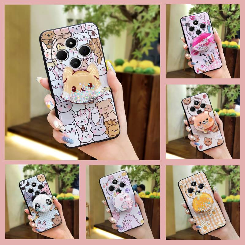 Waterproof protective Phone Case For Redmi A4 5G Dirt-resistant Soft Case Durable Quicksand Skin feel silicone TPU cute