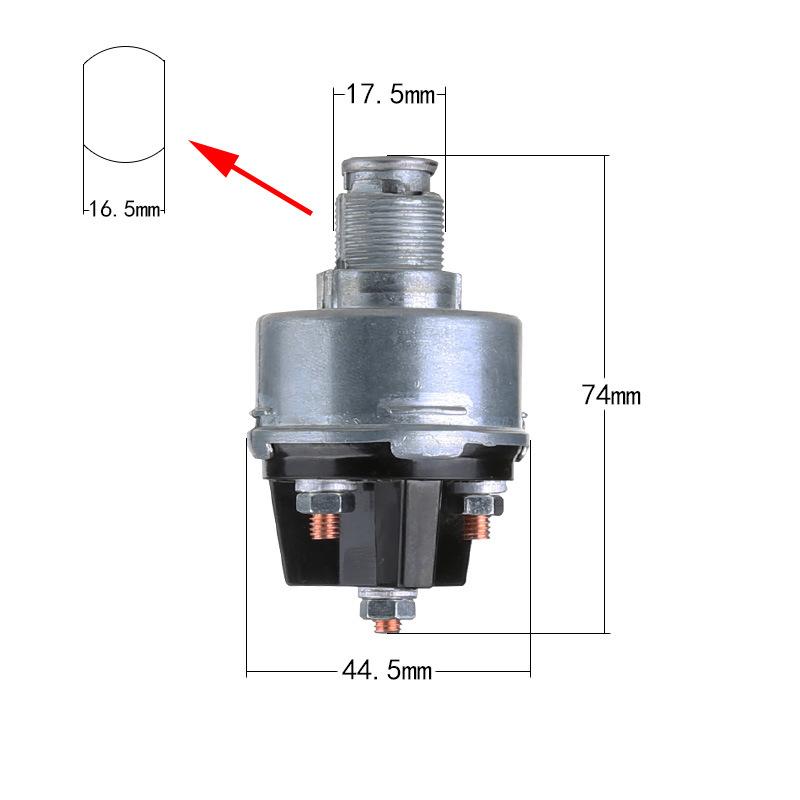 Dustproof 4 Position Ignition Switch 12V with Key ACC OFF IGN Start Fit Car Truck Tractor Forklift Trailer