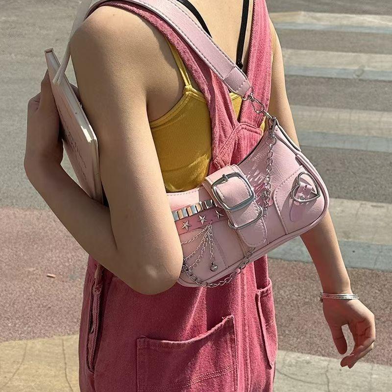 Daylight möchte süße und würzige Taschenketten süße und coole Mädchen Nischendesign Millennial Babes Halbmond-Achseltasche Sommer