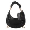 Borsa a tracolla plissettata arancione per donna, nuova moda primaverile, borsa a spalla con texture, borsa a tracolla portatile con catena alla moda