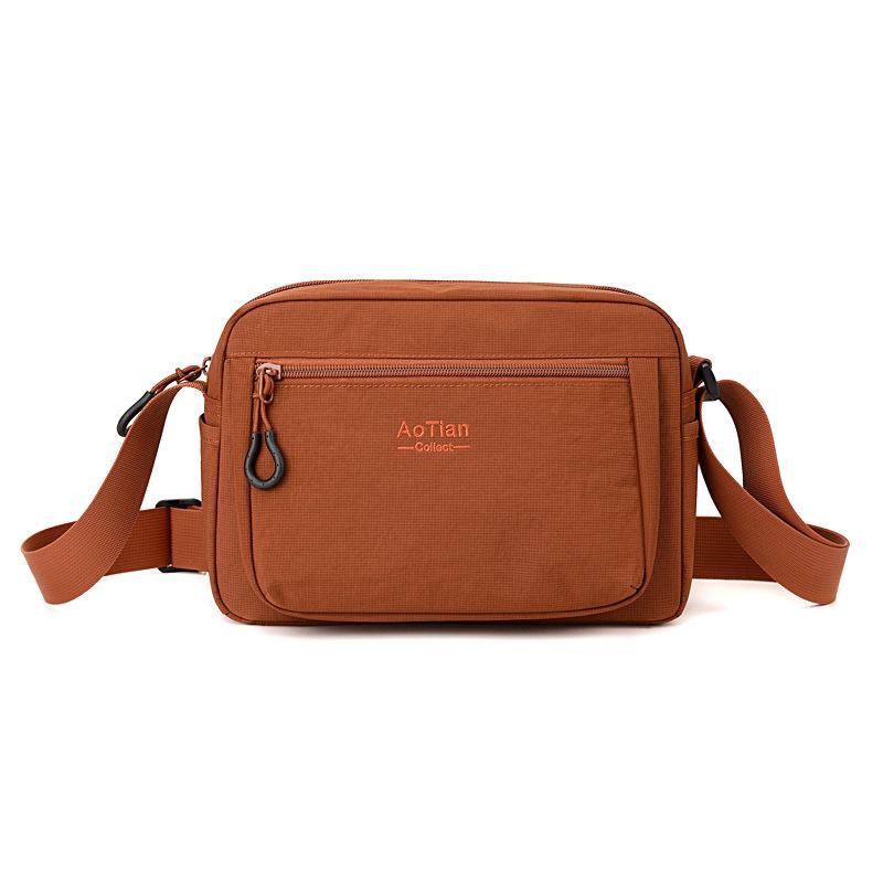 Sac bandoulière léger en nylon pour hommes femmes Sac messager décontracté à bandoulière avec poches zippées