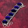 Blue Sapphire Lab-Created 925 Solid Sterling Silver Jewelry Bracelet, Beauteous Gemstone Jewelry, Handmade Sapphire Bracelet For Women