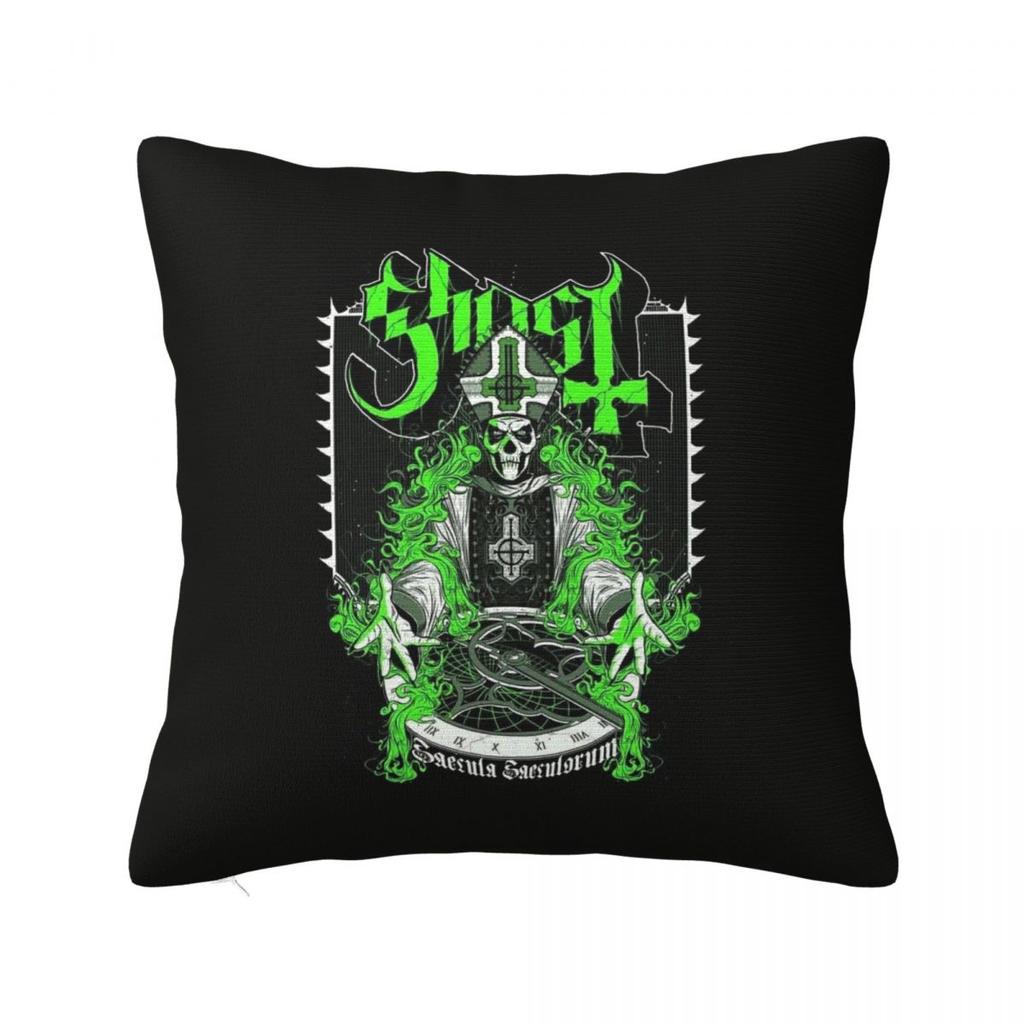 Rock Band Ghost BC  Square Pillowcase Cushion Cover Pillow Case Throw Pillow Cover for Home Bedroom Car