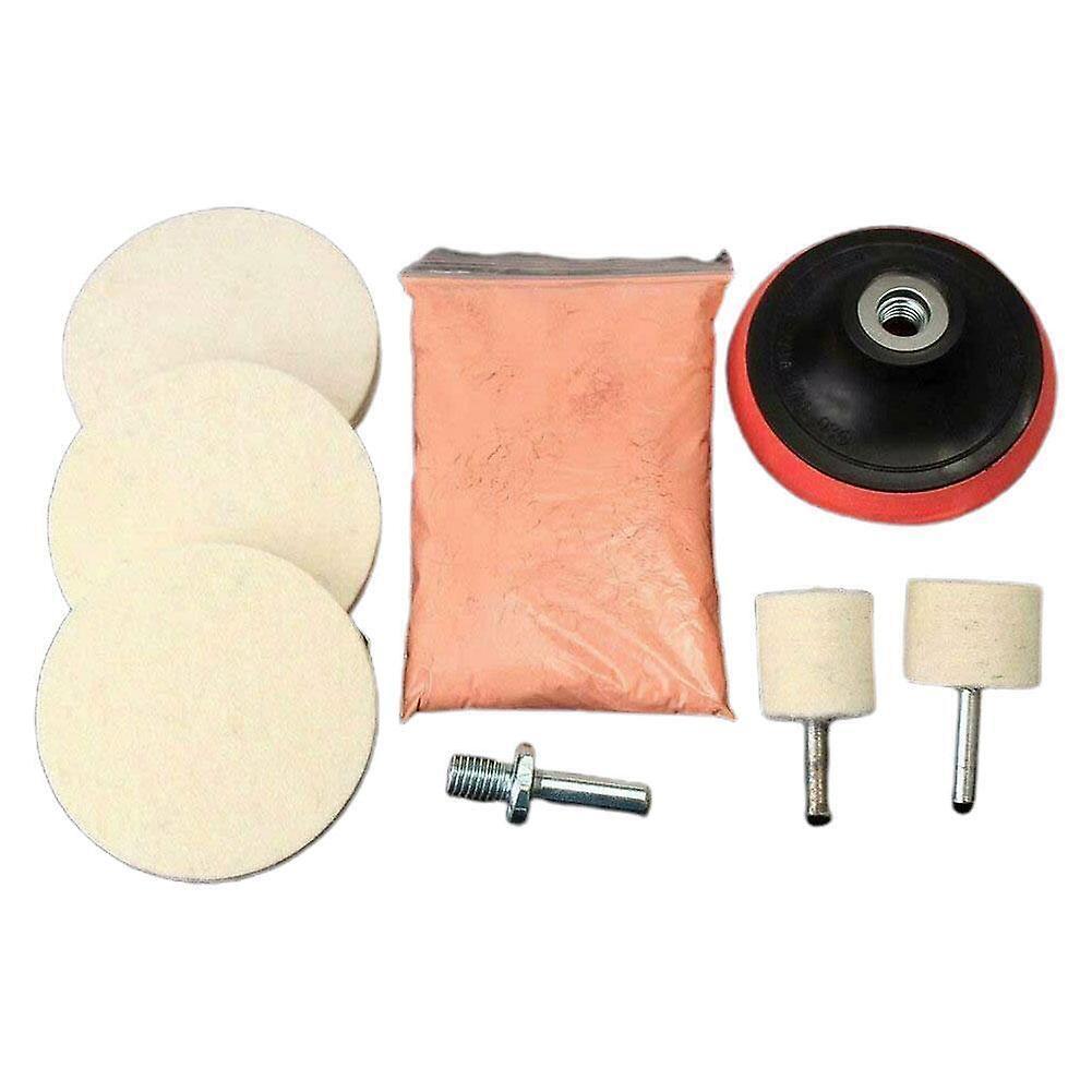 Neues 8x Ceroxid Glaspolier-Set Windschutzscheibe Filz Kratzentferner Pad P4A2