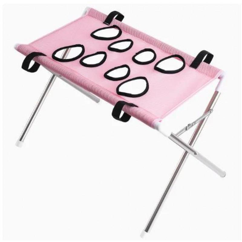 Pet Grooming Bath Rack With Restraint Strap Small Dogs Cats Nail Trimming Bathing Station Stainless Steel