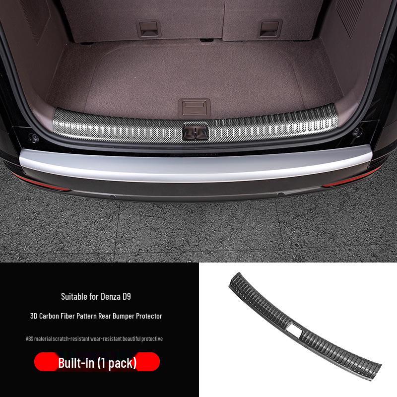 Denza D9 Rear Bumper Carbon Fiber Texture Tailgate Sill Protector