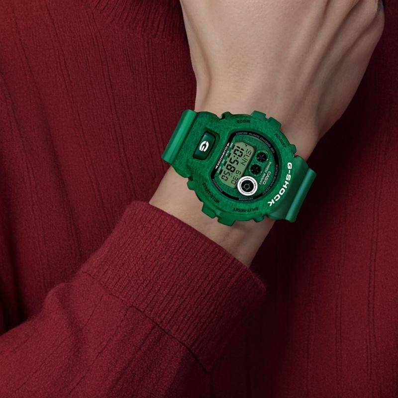 Casio G-SHOCK Themen-Serie 200 Meter wasserdicht Quarzwerk Harzarmband Japanische und Koreanische Uhr Herrenuhr grünes Zifferblatt GD-X6900HT-3