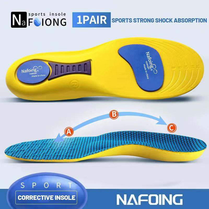 Sport Orthopedic Insoles for Feet Men Women EVA Breathable Shock Absorption Shoes Insole for Running Basketball Sport Care Pads