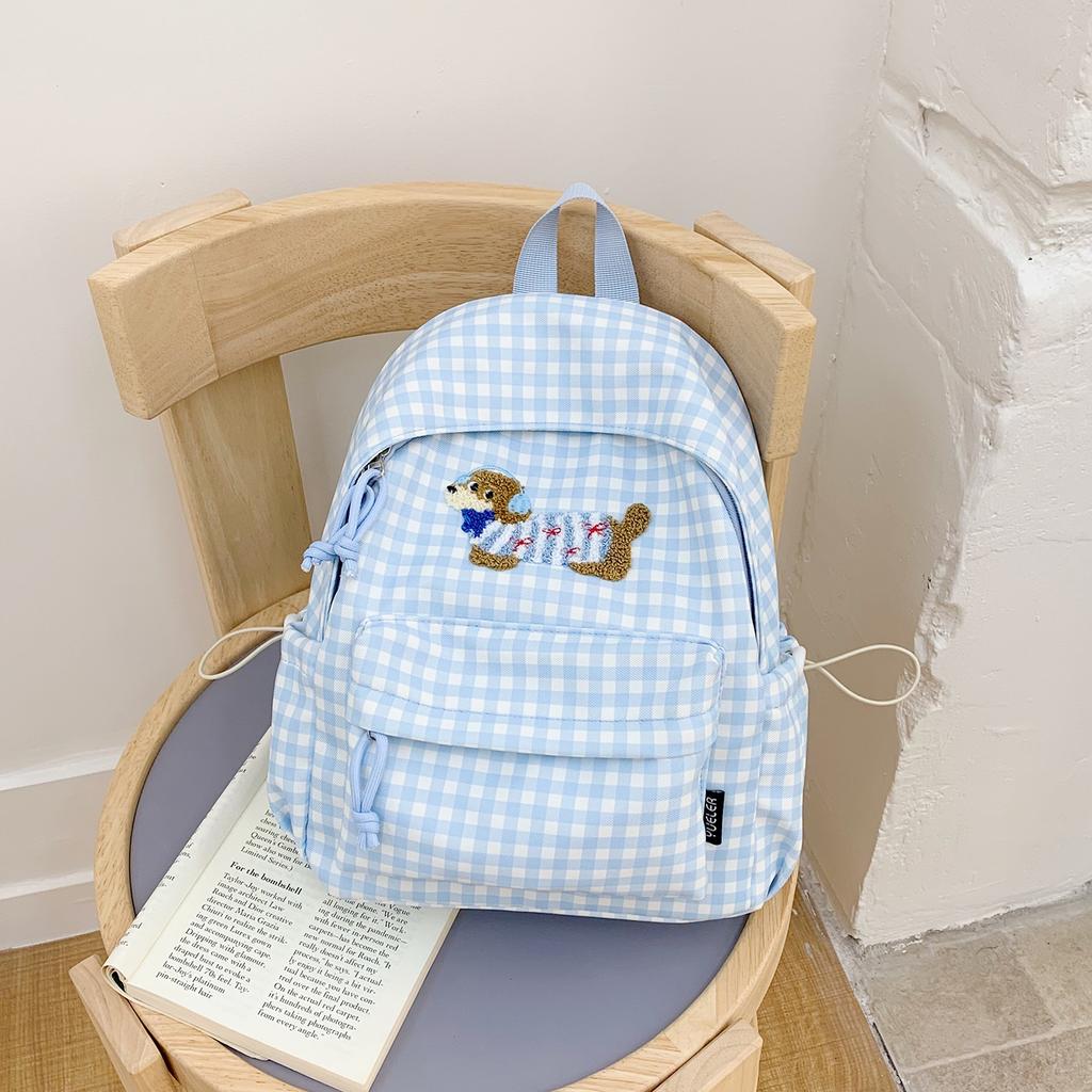 Schultasche Schultasche Mädchen Nische Japanisch Ins Karomuster Niedlicher Rucksack Klein Frisch Mittelschule College-Student Vielseitiger Rucksack