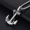 Vintage Personality Viking Anchor Necklace Pendant for Men Punk Stainless Steel Chain Anchor Pendant Men Jewelry Gift Wholesale