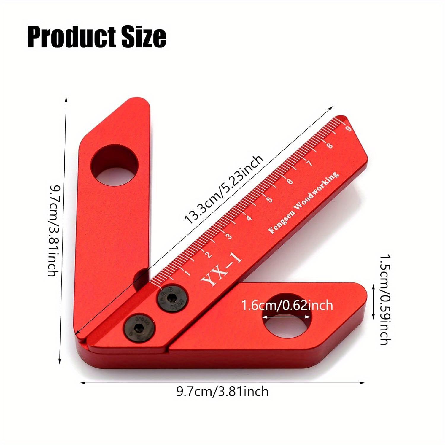 Center Measuring Tool Center Finder Line Gauge Center Finder 45/90 Degree Right Angle Line Gauge Carpenter Ruler Spindle Lathe Yellow