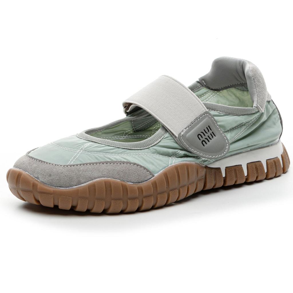 Kožené platformové miu série městské Mary Jane jaro 2025 nové kulatá špička suchý zip sportovní a volnočasová obuv ženy