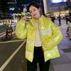 New Glossy Down Cotton Padded Parka Winter Coat Women Long Sleeves Casual Snow Wear Jacket Female