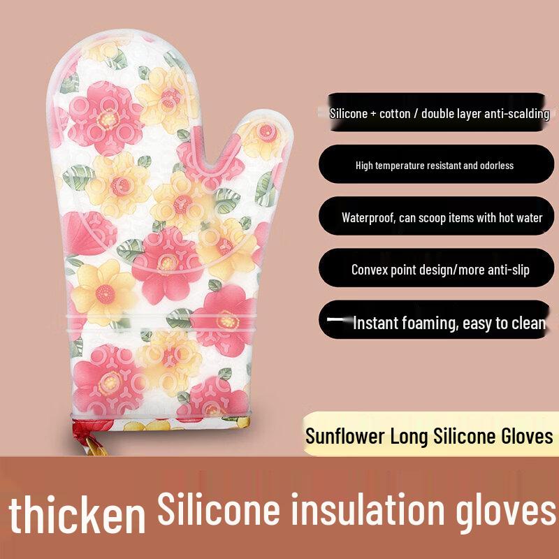ZISIZ Heat Resistant Silicone Oven Mitt