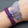 Hand-Woven Butterfly Bracelet Traditional Knitting Techniques Adjustable Wristband Meaningful Gift Wrist Accessory