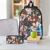 3Pcs DUH! P1Harmony Kpop Accessories Backpack Set for Kids Pen Bags Bookbag Sets with Lunch Box For School Students Daypack