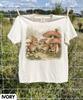 Rabbits And Mushrooms 90s Graphic T-Shirt,Retro Floral Bunny Shirt,Aesthetic Cottagecore Gift,Whimsical Animal Gift,Woodland Bunny Shirt