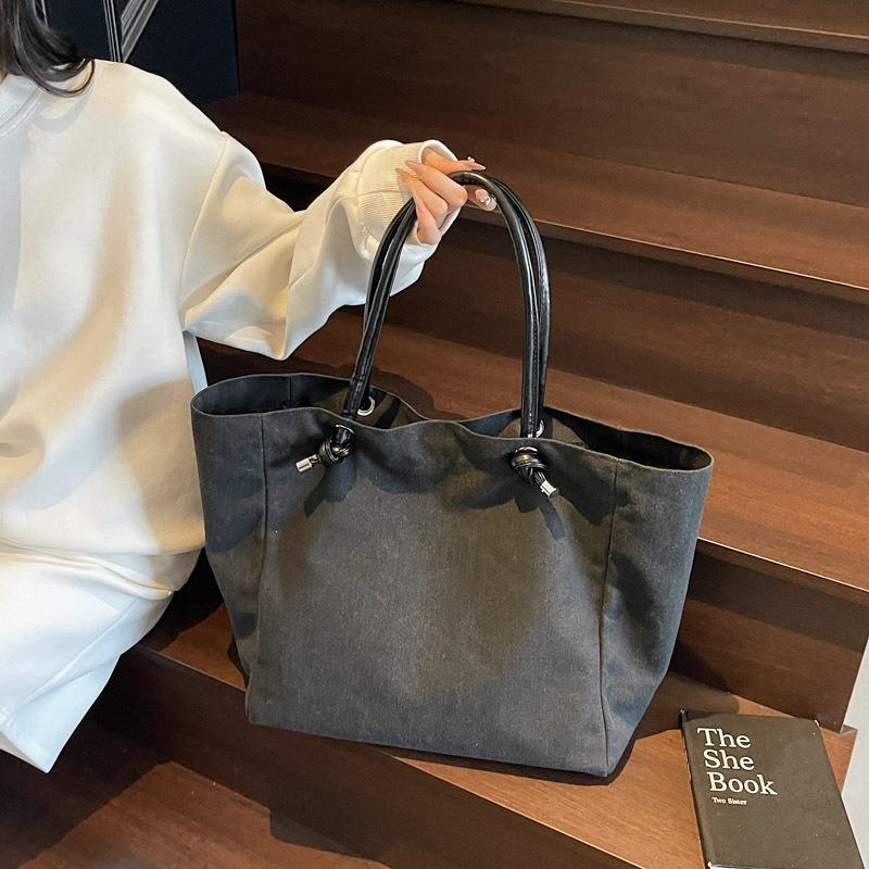 Simple Canvas Large-capacity Portable Tote Bag, New Retro High-end Child and Mother Bag, Shoulder Bag.