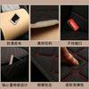 1Pcs Black + Red Car Front Seat Cover Protector Linen Cushion Pad with Backrest