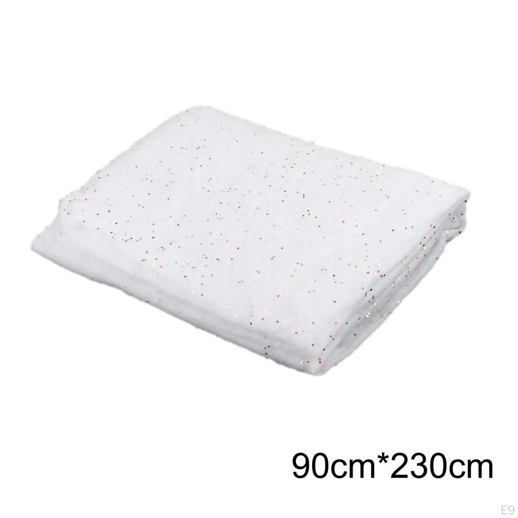 Christmas Snow Blanket Artificial Glitter Draped Winter White for Scene