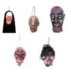 Cabeza de Muerto Colgante con Cadena Accesorios de Cabeza de Halloween Parte del Cuerpo de Muerto Sangrienta Aterradora Accesorios de Cabeza Cortada Colgantes