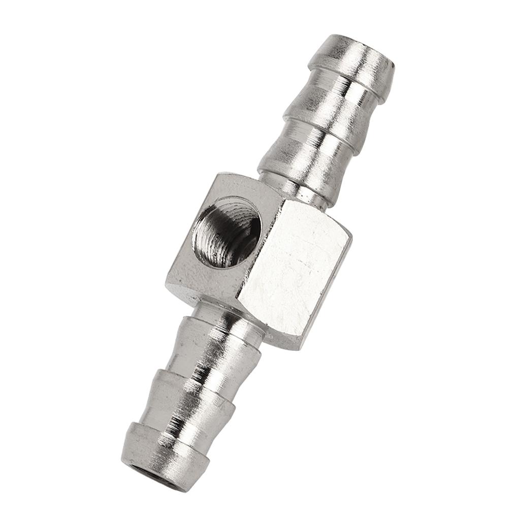 T Fitting Adapter 304 Stainless Steel Rubber High Performance For Fuel Pressure Gauge Or Sensor