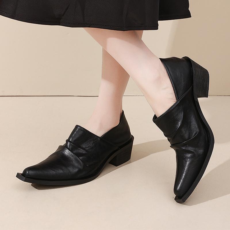 Fashion Pointed Toe Women Loafers Shoes Designer Office Leather Shoes Fashion Dress Summer 2025 Casual Walking Sport Zapatos De Mujer