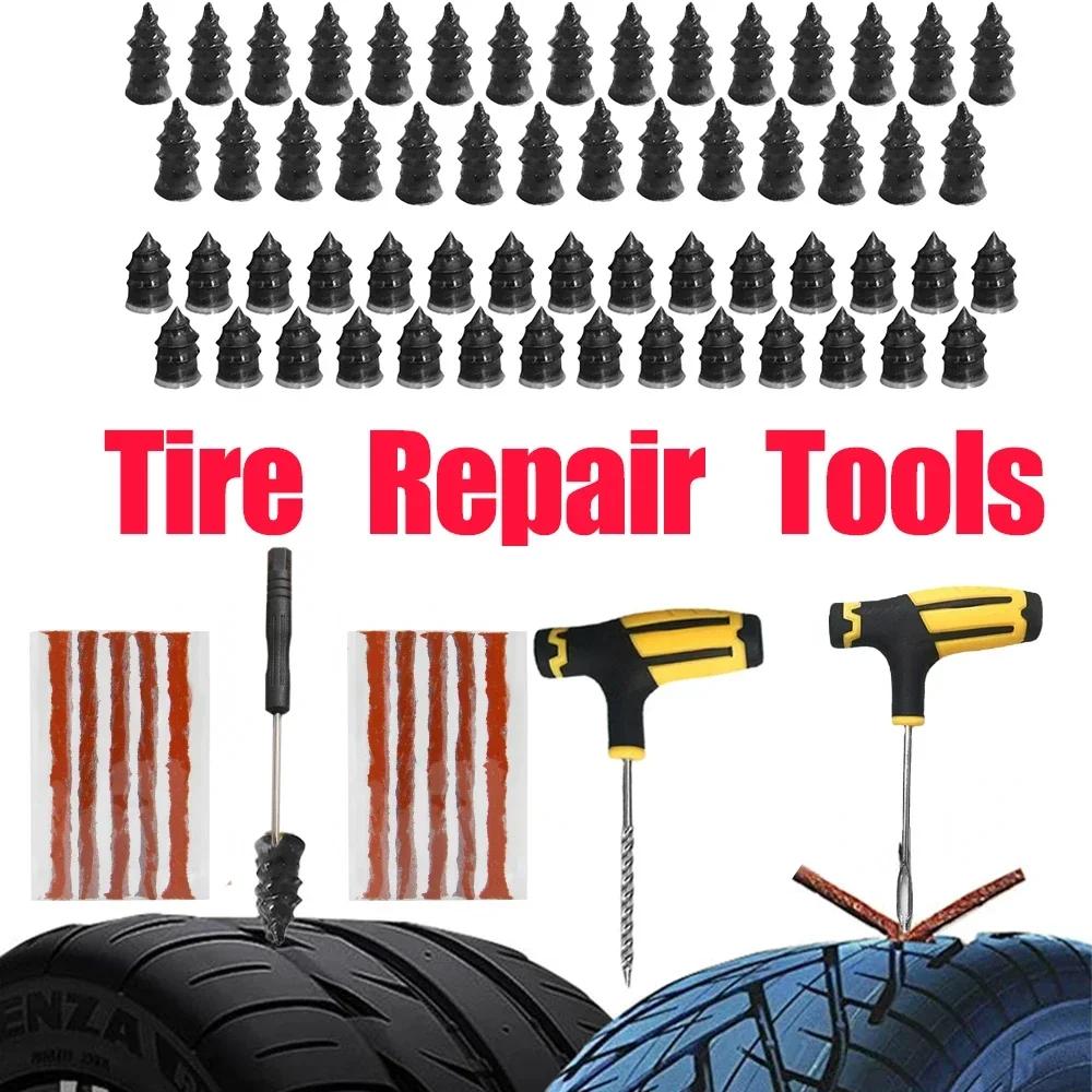 Car Motorcycle Tire Repair Kit Puncture Plug Tools Tyre Puncture Emergency for Tire Strips Stirring Glue Repair Tool Kit