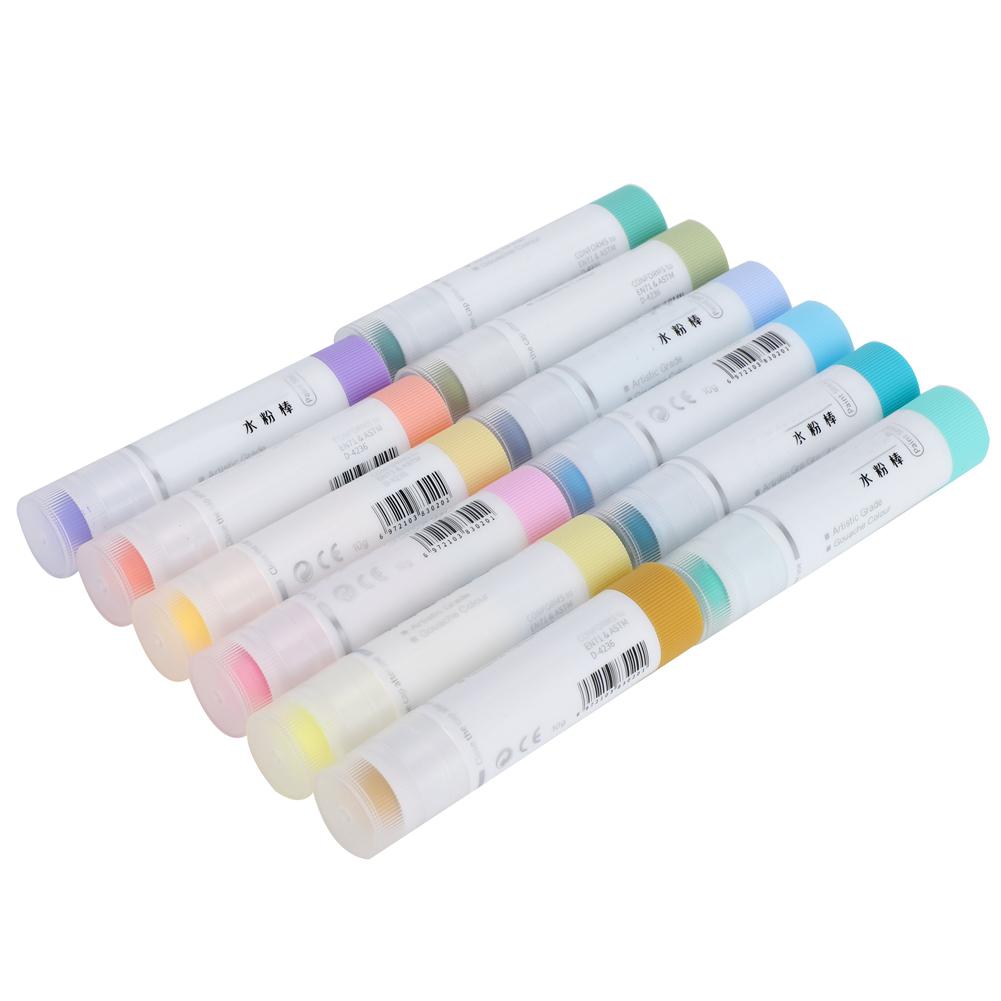 12Pcs WaterSoluble Crayon Rotatable Gouache Color Oil Pastels Children Painting Stick