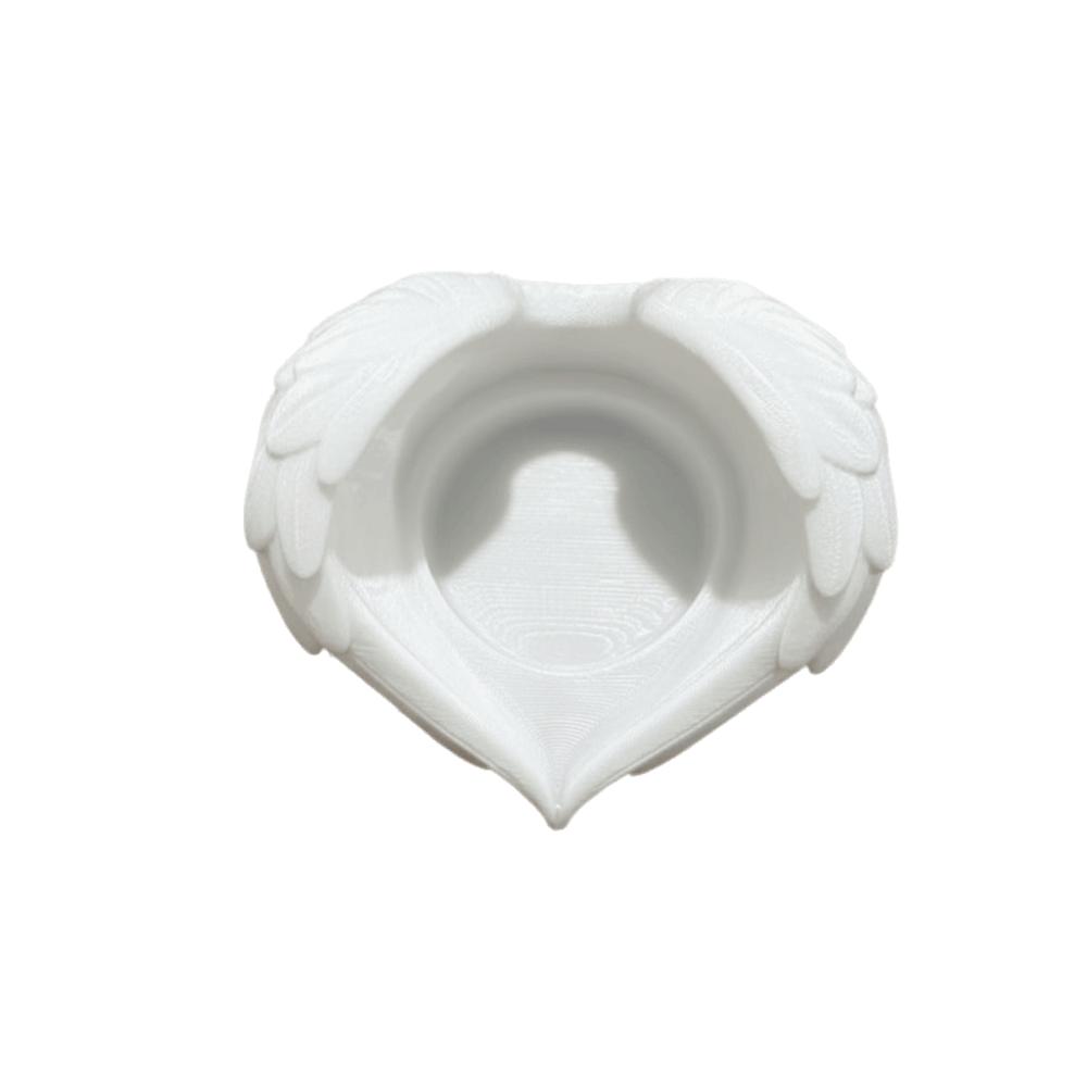 

Plastic Wing Storage Box Artistic Candlestick Storage Tray Candle Cup Fireplace Decor белый