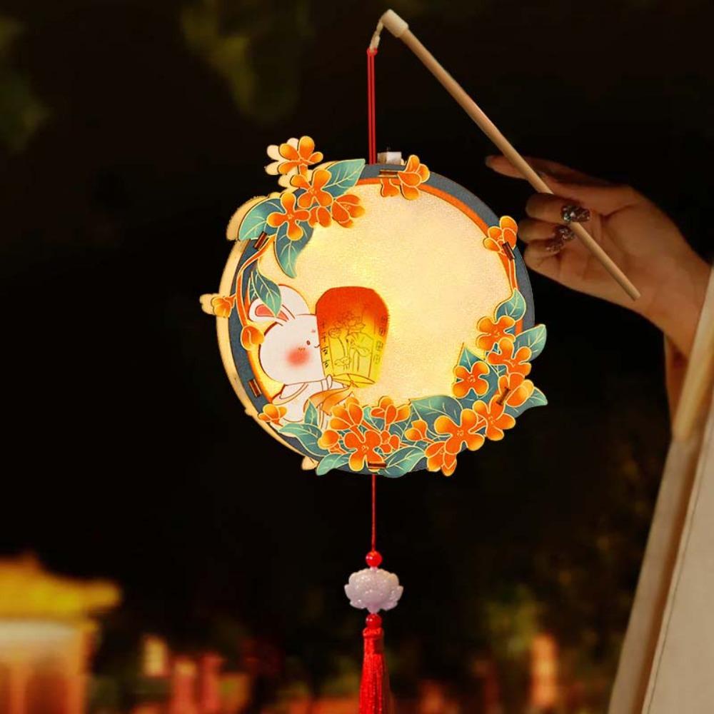 Craft Material Glowing Flower Lamp LED Strings Festival Nightlight Rabbit Lanterns  Backyard Parade Style 4