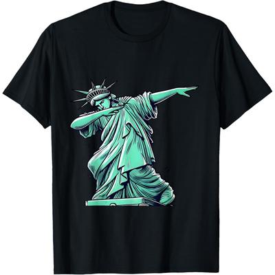 Statue Of Liberty Dabbing Funny Patriotic T-Shirt