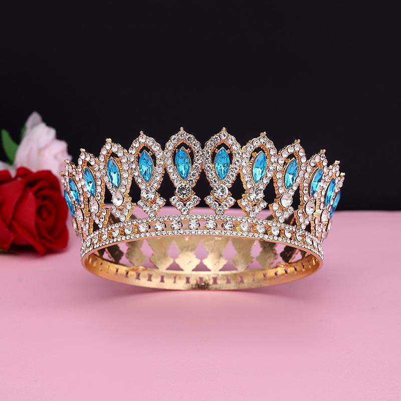 Men's Golden King's Crown Headwear Adult Birthday Crown Halloween Stage Opera Performance Unisex