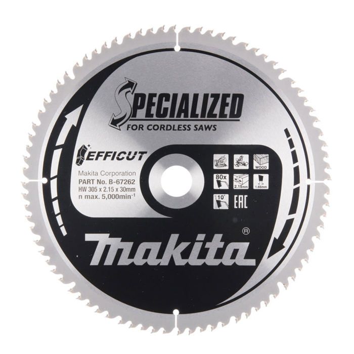 Makita b-67309 lame de scie circulaire 305 x 30 x 2.15 mm nombre de dents: 60 1 pc(s)