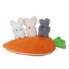 Süßer Cartoon-Hase mit Karotten-Tasche Plüschtier Weiches Stofftier Dekoration Geschenk für Kinder oder Freunde
