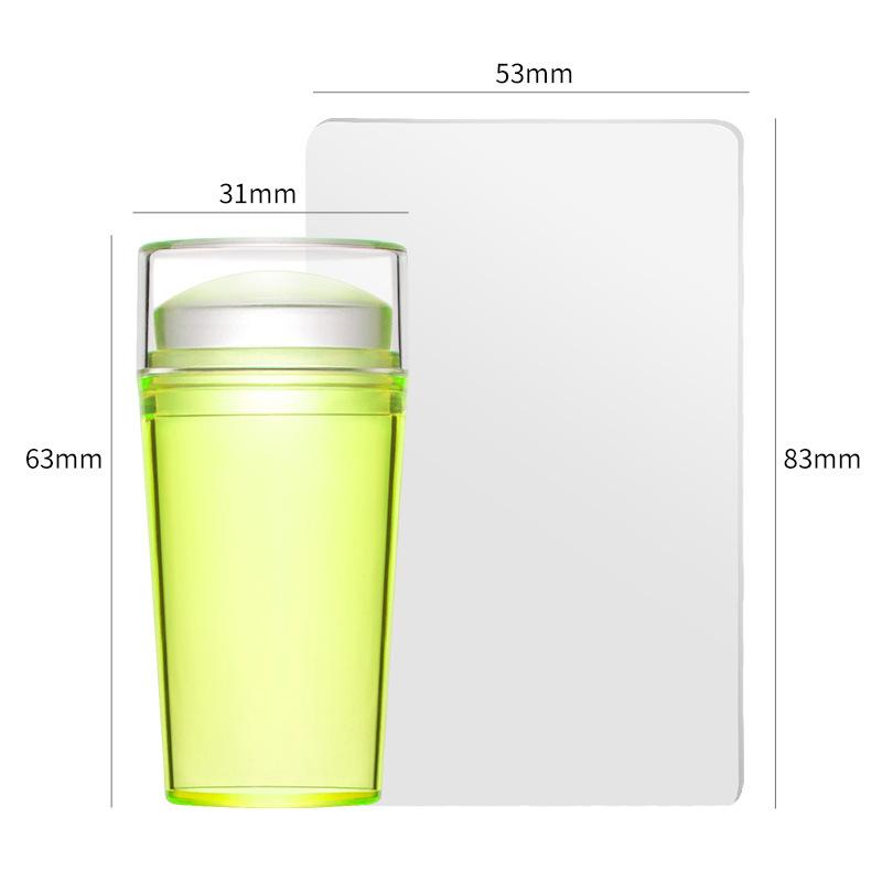 Nail Stamping Plates Pure Clear Jelly Nails Art Stamper Scraper Set Print Silicone Marshmallow Design Manicure Accessories Tool