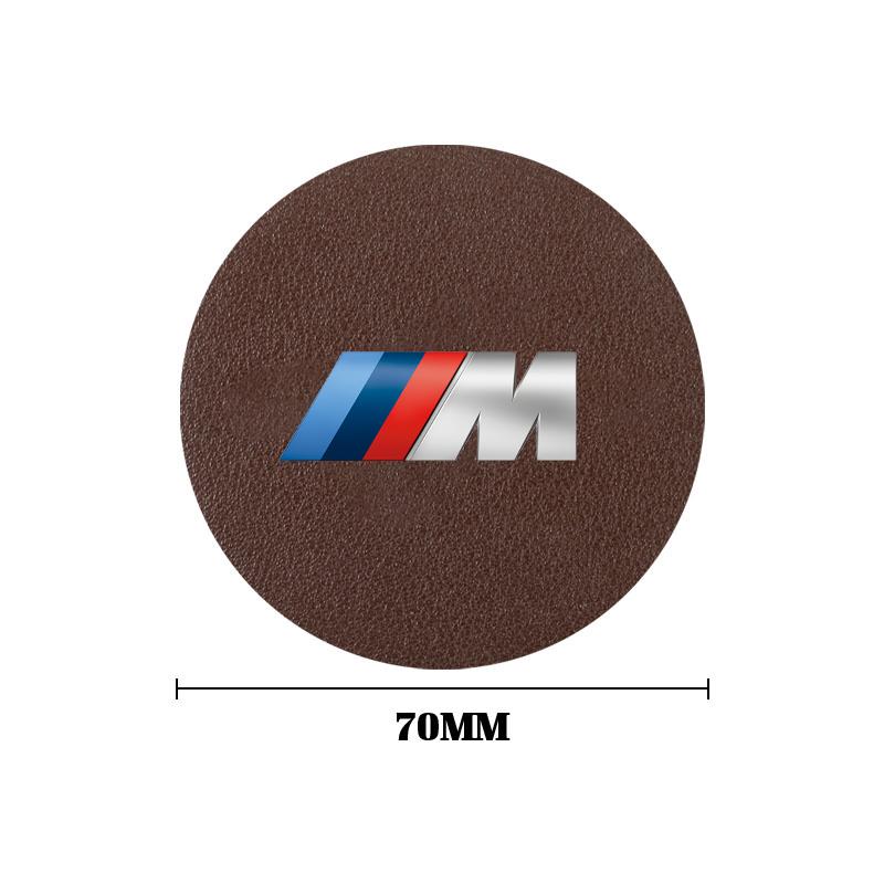 2Pcs Auto PU Leather Cup Holder Mat Anti-Slip Noise Dampening Pad Accessories Stickers For BMW G80 G06 G07 G42 G14 G15 G16 F82 M