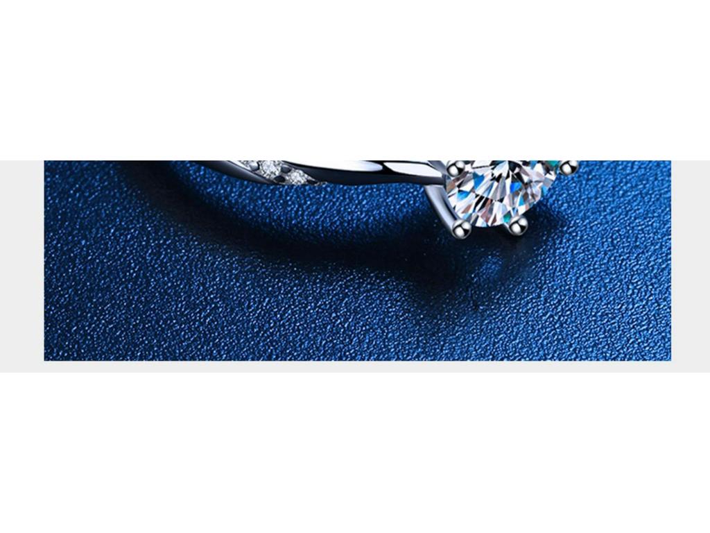 One Carat Moissanite Six-Prong Sterling Silver Ring with GRA Certification - Perfect for Proposal or Qixi Gift, S925