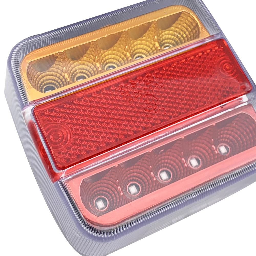 

1 Set 12V Universal Rear Towing Tail Light LED Trailer License Number Plate Reflector Brake Lamp Turn Signal Light Accessories срібний
