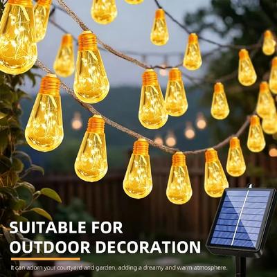 Lanterne Solari a Sfera per Giardino con Cavo Luci Fatate 8 Modalità di Illuminazione Luci Solari da Esterno per Patio Recinzione Scale Balcone Campeggio Decorazione